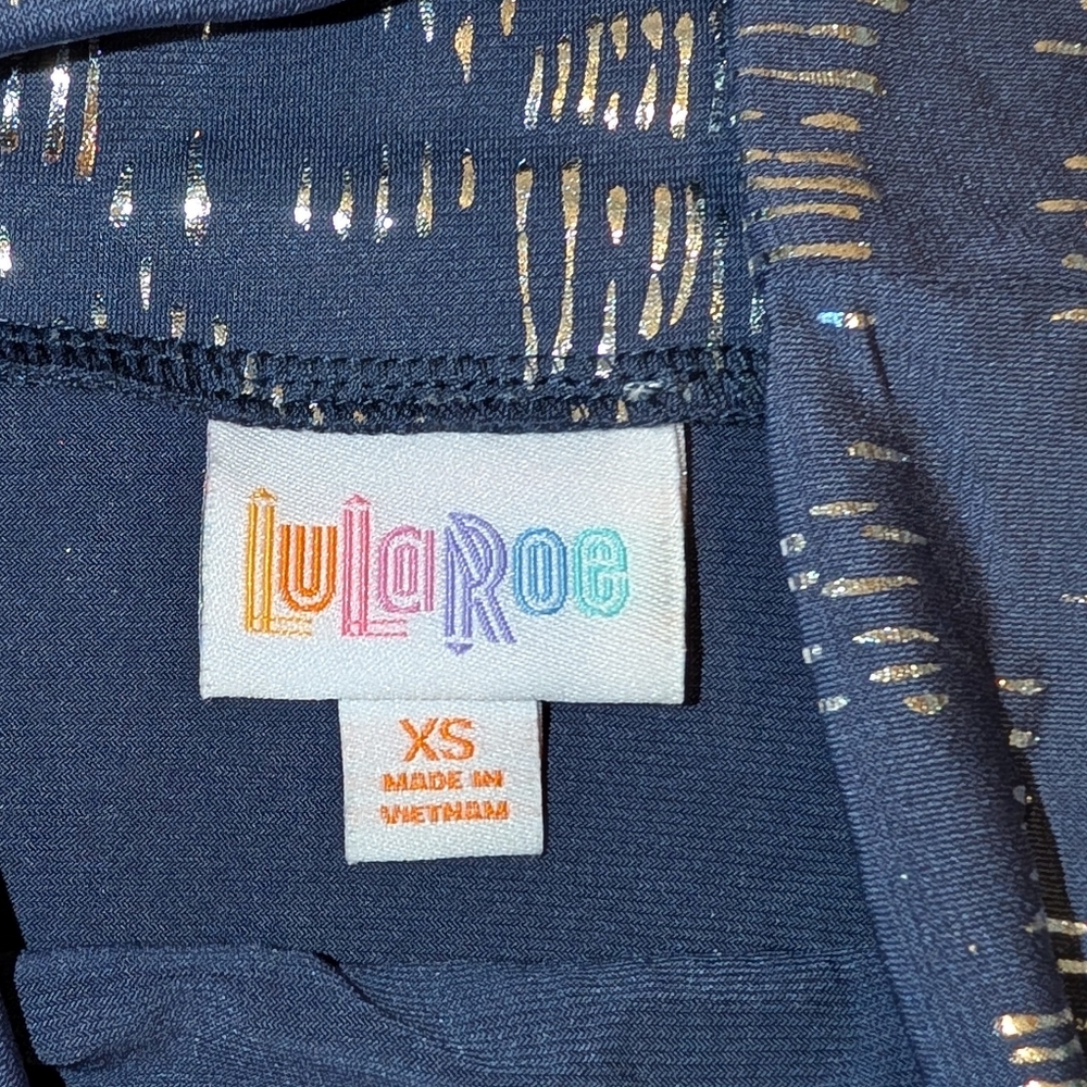 LuLaRoe Navy and Silver Maxi Skirt